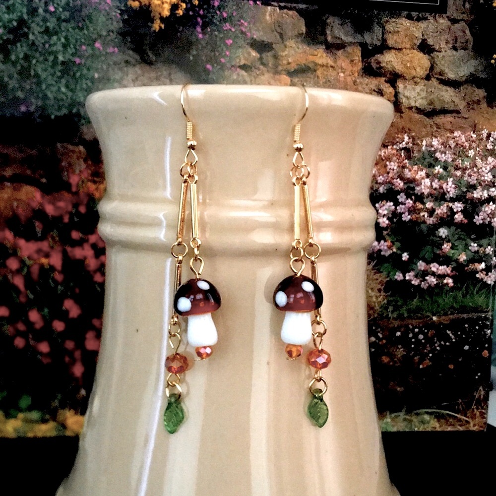 🍏50% OFF/3+...Mushroom Dangle Earrings